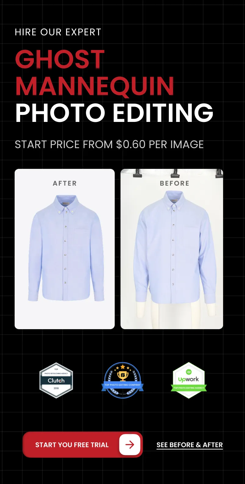 Ghost Mannequin Photo Editing Services